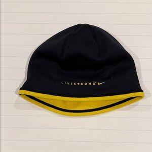 Nike Black and Yellow LIVESTRONG Beanie Therma-Fit